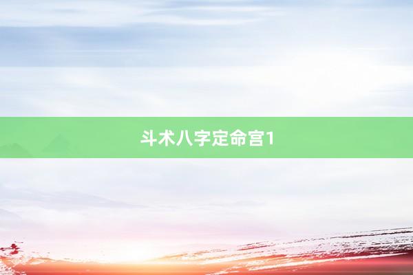 斗术八字定命宫1